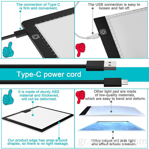 USB C LED Light Pad For Tracing